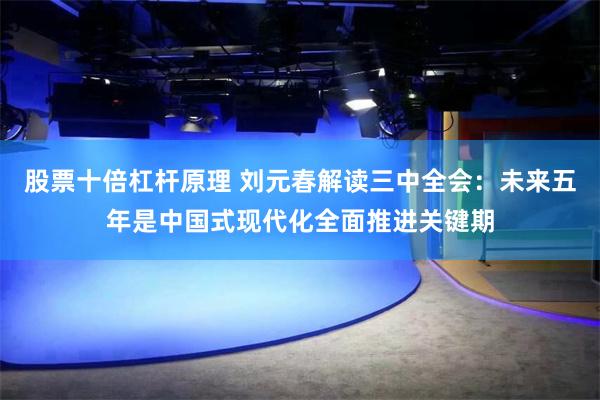 股票十倍杠杆原理 刘元春解读三中全会：未来五年是中国式现代化全面推进关键期