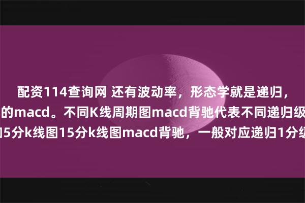 配资114查询网 还有波动率，形态学就是递归，动力学就是K线周期图的macd。不同K线周期图macd背驰代表不同递归级别走势的转折，比如5分k线图15分k线图macd背驰，一般对应递归1分级别走势的转折，形态学和动力学都要多级别联立看。