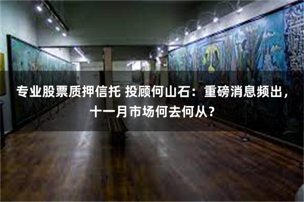 专业股票质押信托 投顾何山石：重磅消息频出，十一月市场何去何从？