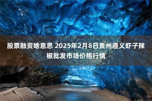 股票融资啥意思 2025年2月8日贵州遵义虾子辣椒批发市场价格行情